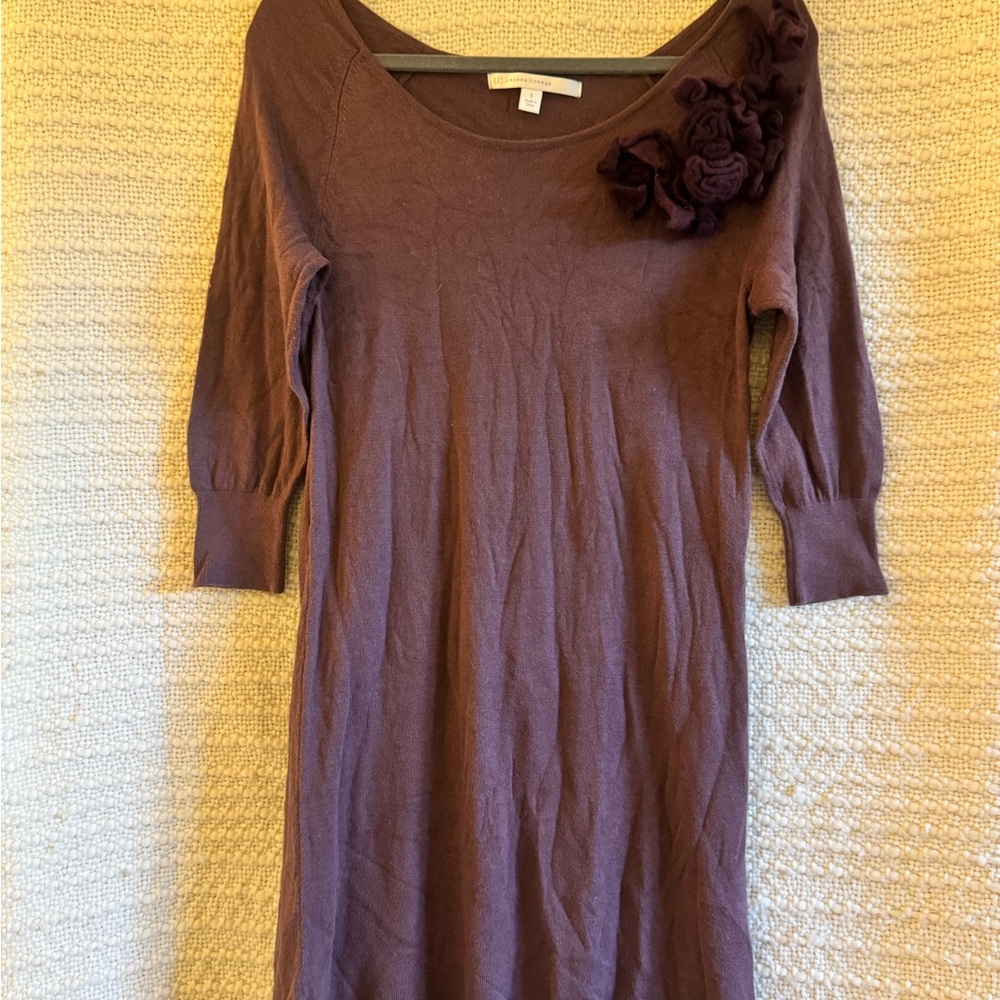 LC Lauren Conrad Purple 3/4 Sleeve Dress
